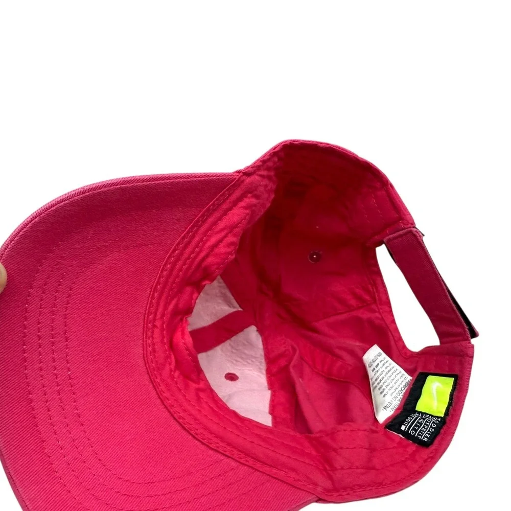 Nike Hot Pink Baseball Cap Hat Adjustable Strapback Black Swoosh Sz Toddler